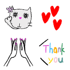 動く♡シンプルde大人ぽい絵文字の絵文字メイン画像