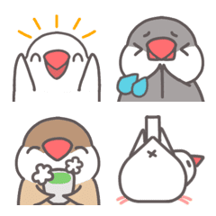 [LINE絵文字] 表情ゆたかな文鳥絵文字の画像