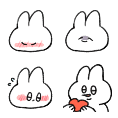 [LINE絵文字] 感情的なウサギの画像