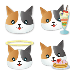 [LINE絵文字] Cute Calico cat emoji stickers-1の画像