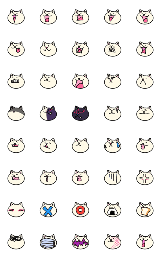 [LINE絵文字]毛玉のネコ2の画像一覧
