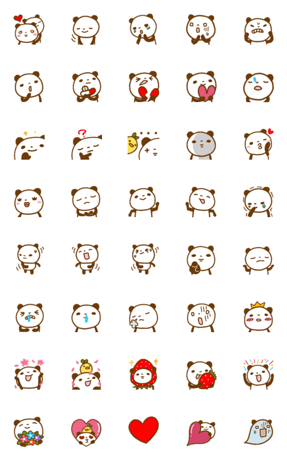 [LINE絵文字]らくがきパンダ絵文字③③の画像一覧