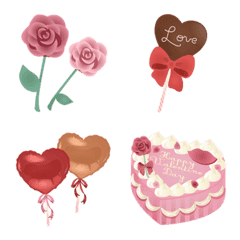 [LINE絵文字] Valentine Rose Chocolateの画像