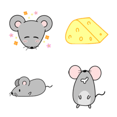 [LINE絵文字] little grey mouseの画像