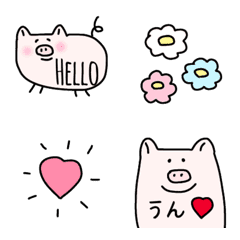 [LINE絵文字] 毎日cuteなぶたまる君♡の画像