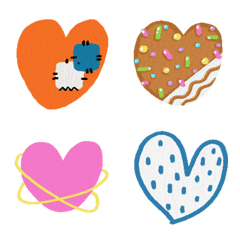 [LINE絵文字] Tiny heart oil paint pastel emojiの画像