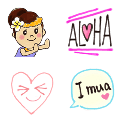[LINE絵文字] 佐賀んGirlルミちゃん フラガールの絵文字1の画像