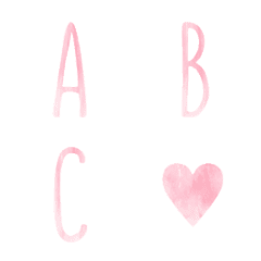 [LINE絵文字] freehand and pastel pink deco emojiの画像