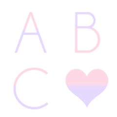 [LINE絵文字] pink and purple two tone deco emojiの画像