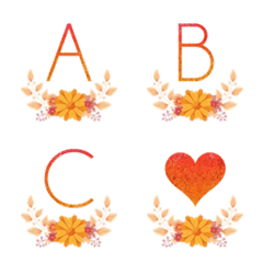 orange flower deco emojiの絵文字メイン画像