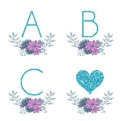 [LINE絵文字] purple flower deco emojiの画像