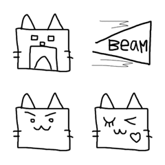 [LINE絵文字] ロボットゆるネコの手書き絵文字の画像