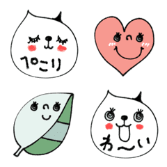 [LINE絵文字] シンプル好きさんのための大人ねこ♡絵文字の画像