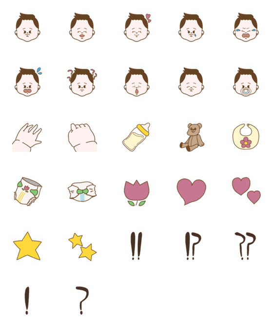 [LINE絵文字]♡赤ちゃん 絵文字♡の画像一覧