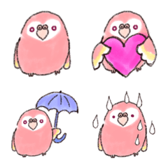 [LINE絵文字] アキクサインコのピリさん 001の画像