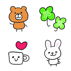 [LINE絵文字] 落書き風♥絵文字の画像