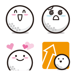 [LINE絵文字] ゴルフボールの絵文字の画像
