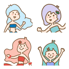 [LINE絵文字] fairy tale mermaid decorationの画像