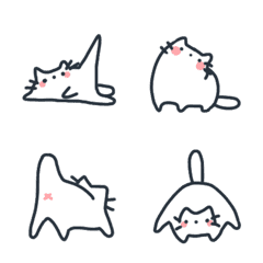 [LINE絵文字] white meeaowの画像