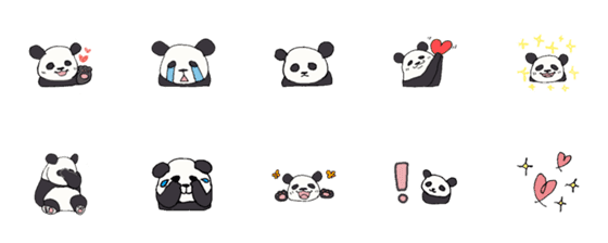 [LINE絵文字]熊猫絵文字の画像一覧