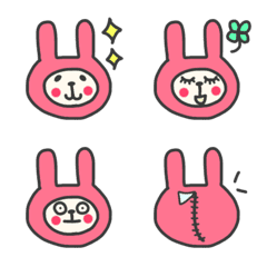 [LINE絵文字] 着ぐるみうさぎ★の画像