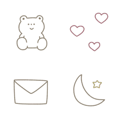 [LINE絵文字] ▷動く♪くすみシンプル絵文字の画像