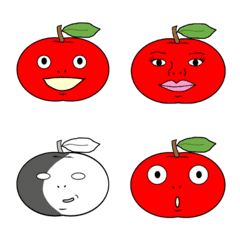 可愛いりんごちゃんの絵文字メイン画像