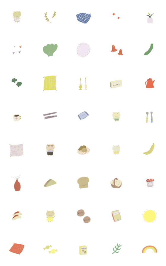 [LINE絵文字]Picnic on a sunny day ！ Bear 絵本の画像一覧