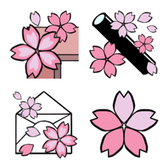 [LINE絵文字] フレーム絵文字 vol.44 桜の画像