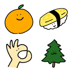 [LINE絵文字] なつみかんとたべものといろいろの画像