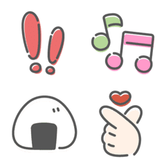 [LINE絵文字] オトナ可愛い♡シンプル手書き風絵文字の画像
