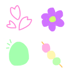 [LINE絵文字] Pastel Spring Cute Emojiの画像