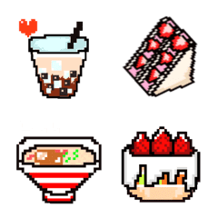 ドット絵文字。食べ物中心の絵文字メイン画像