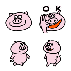 ▶︎動く！ぷっくりぶた 絵文字の絵文字メイン画像