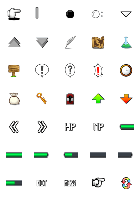 [LINE絵文字]RPG interface set！の画像一覧