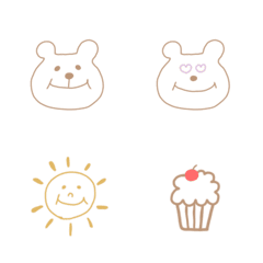 淡いくまさん絵文字の絵文字メイン画像