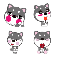 [LINE絵文字] Kuro Shiba dogsの画像