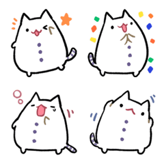 餅のような猫絵文字の絵文字メイン画像