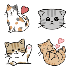 [LINE絵文字] 《動く♪》猫たちの絵文字の画像