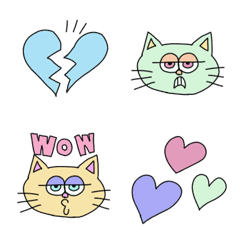 [LINE絵文字] Nasty Cat Emojiの画像