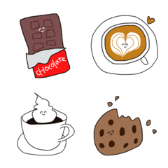 [LINE絵文字] チョコチョコチョコチョコカフェカフェの画像
