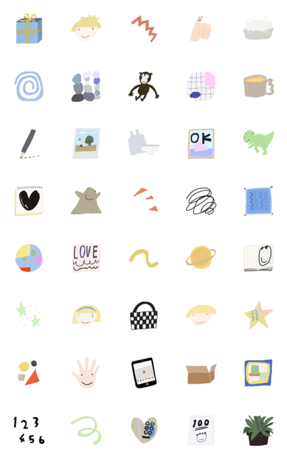 [LINE絵文字]Kids room. Loose fun Emoji.の画像一覧