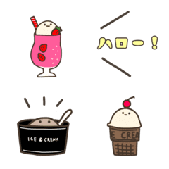 [LINE絵文字] 愛すべきアイスクリーム絵文字の画像