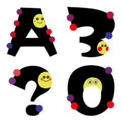 [LINE絵文字] アルファベット★数字★A-Z.0-9★#039の画像