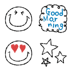 [LINE絵文字] 動く☆シンプル絵文字とハッピースマイルの画像