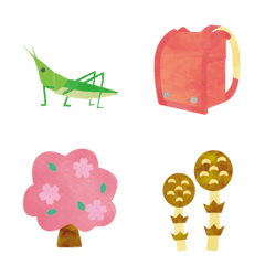 春の季節の絵本のような絵文字の絵文字メイン画像