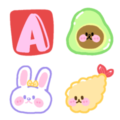 [LINE絵文字] ABC Alphabet cute pastel emojiの画像