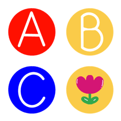 [LINE絵文字] Alphabet Red Yellow Blue Color RYB emojiの画像