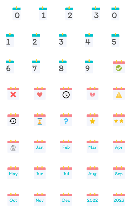 [LINE絵文字]calendar date month yearの画像一覧