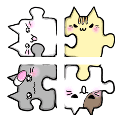ジグソーパズルネコの絵文字メイン画像